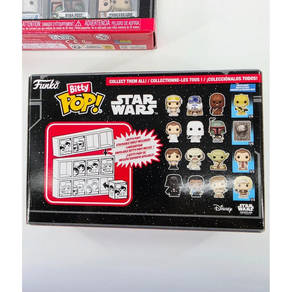 Funko Bitty Pop Star Wars 4-Pack Lot 16 Figures Darth Vader Leia Boba Fett Chase